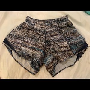Multicolor Lululemon hotty hot shorts